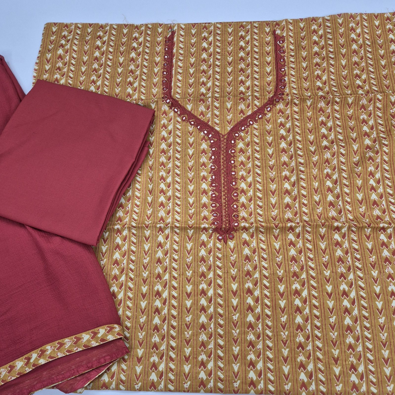 Block Printed Cotton Dress Material