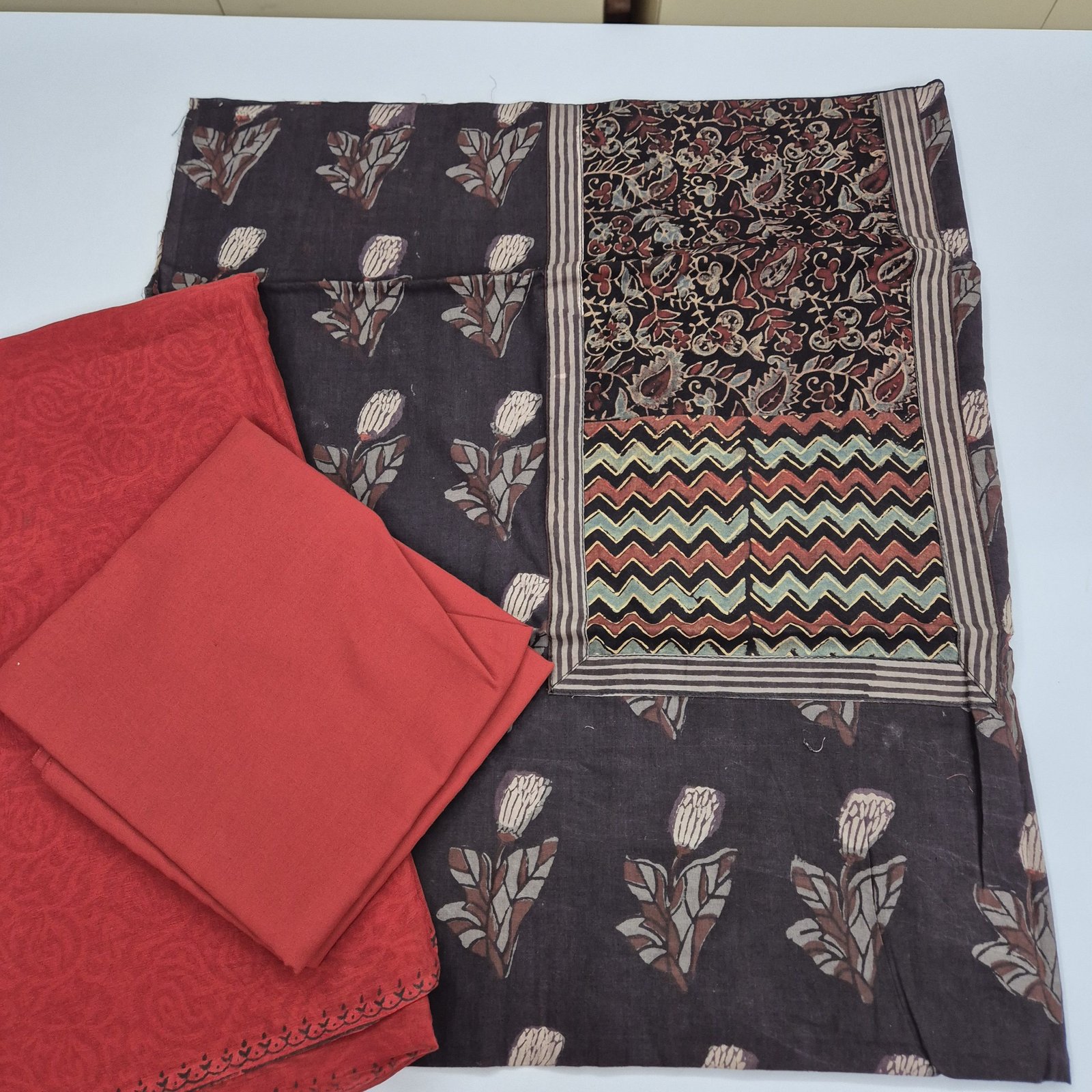 Ajrak Dress Material