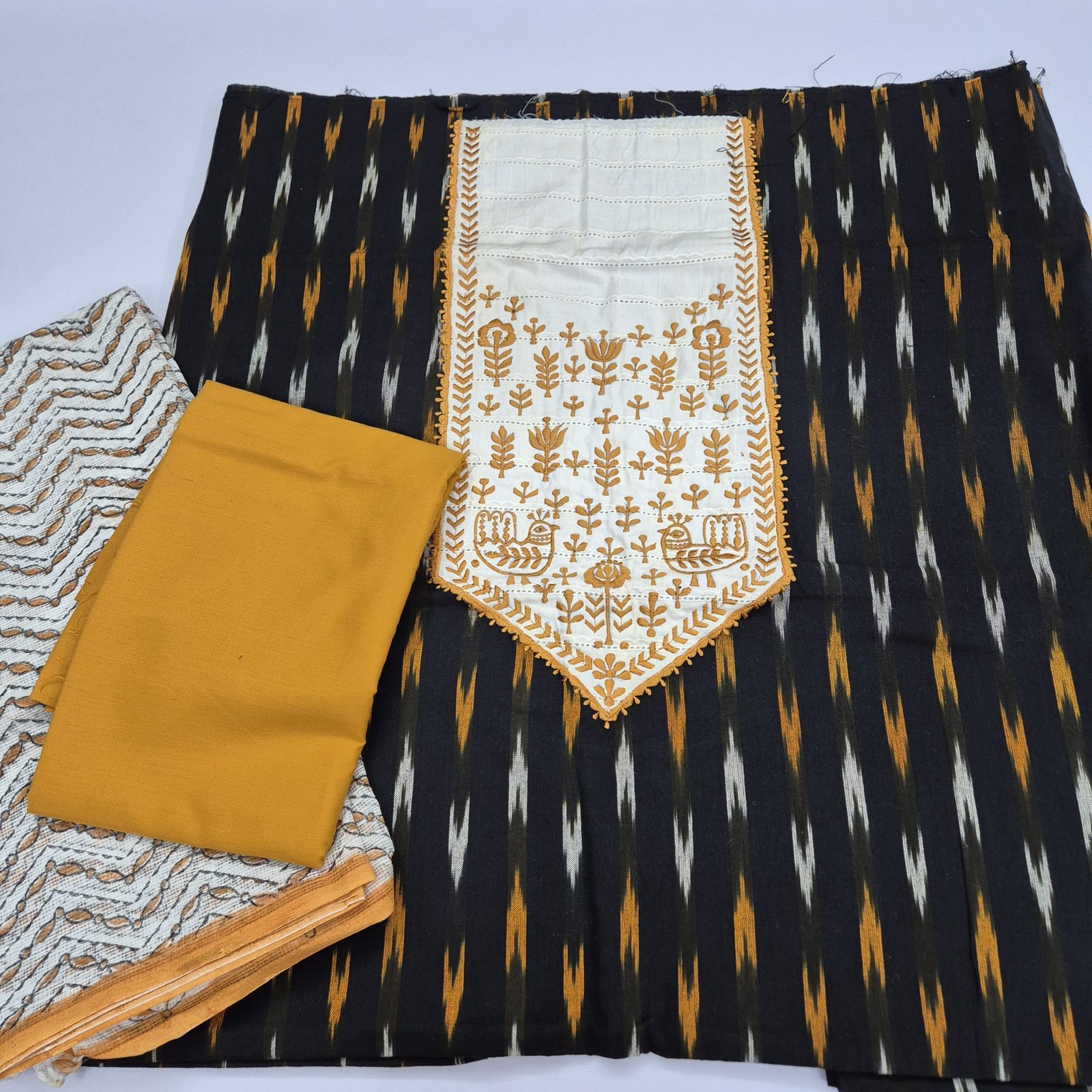 Handloom Ikkat cotton