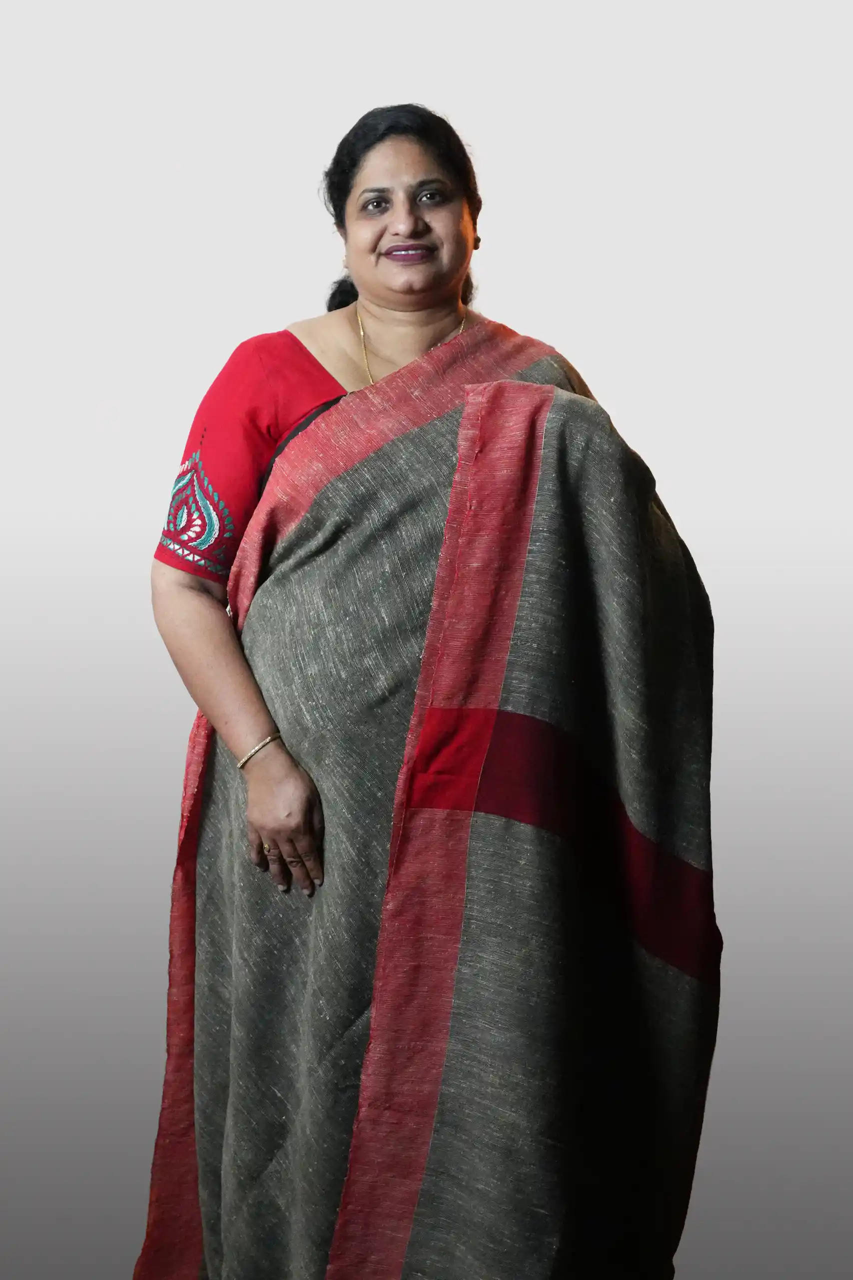 Jute Cotton Saree (GVS 4373)