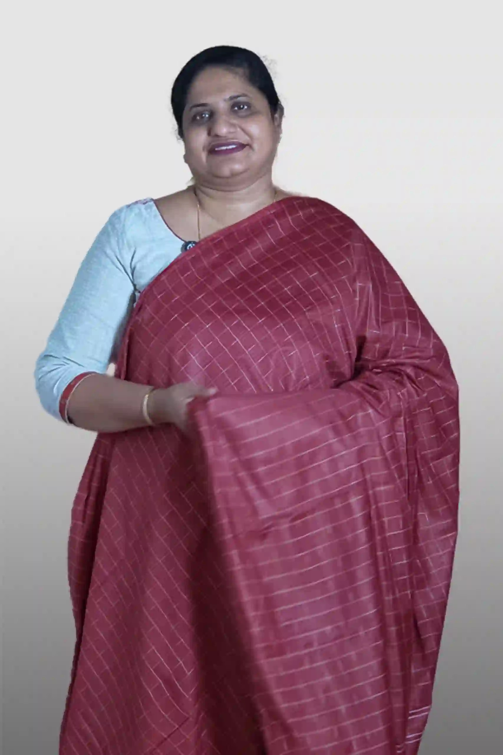 Semi Tussar with Checks (GVS 4126)