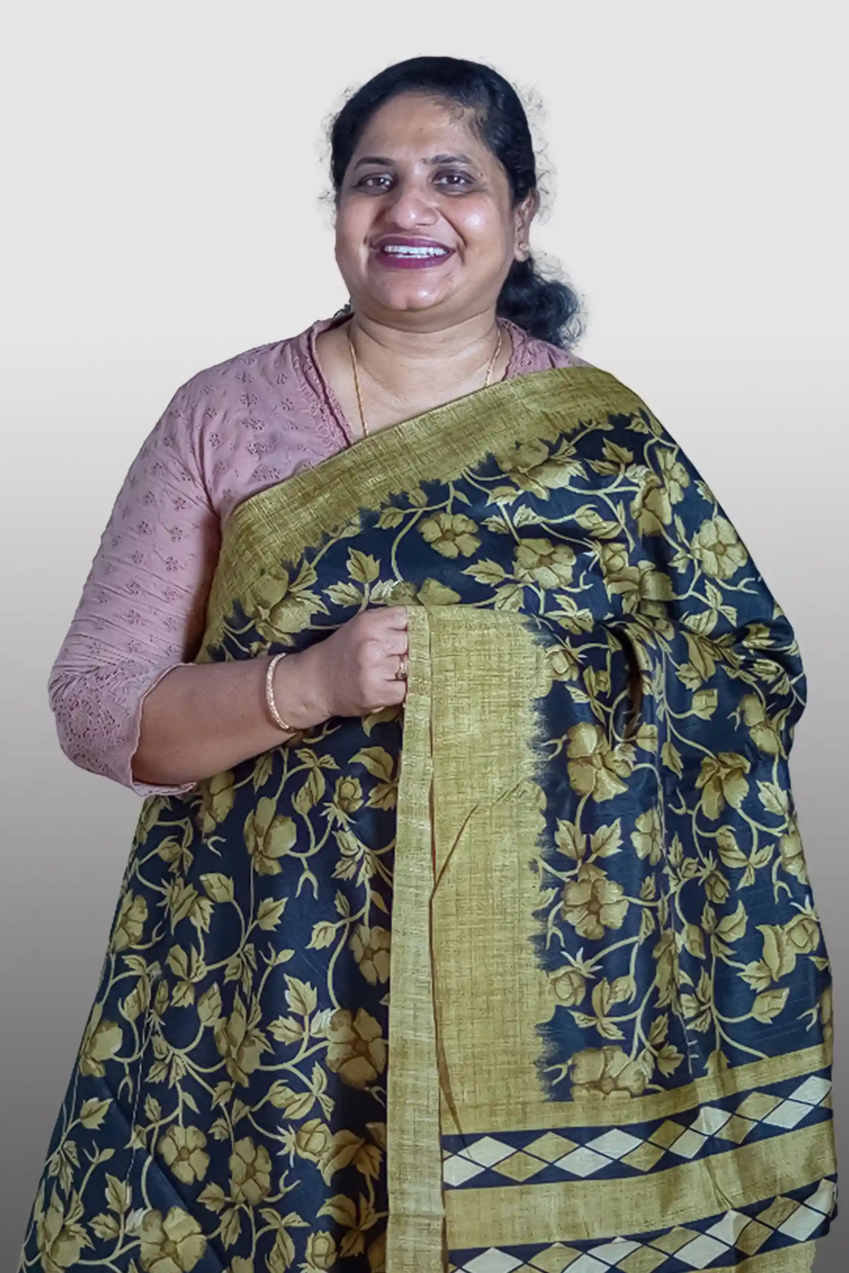 Semi Silk with Floral Prints (GVS 4143)