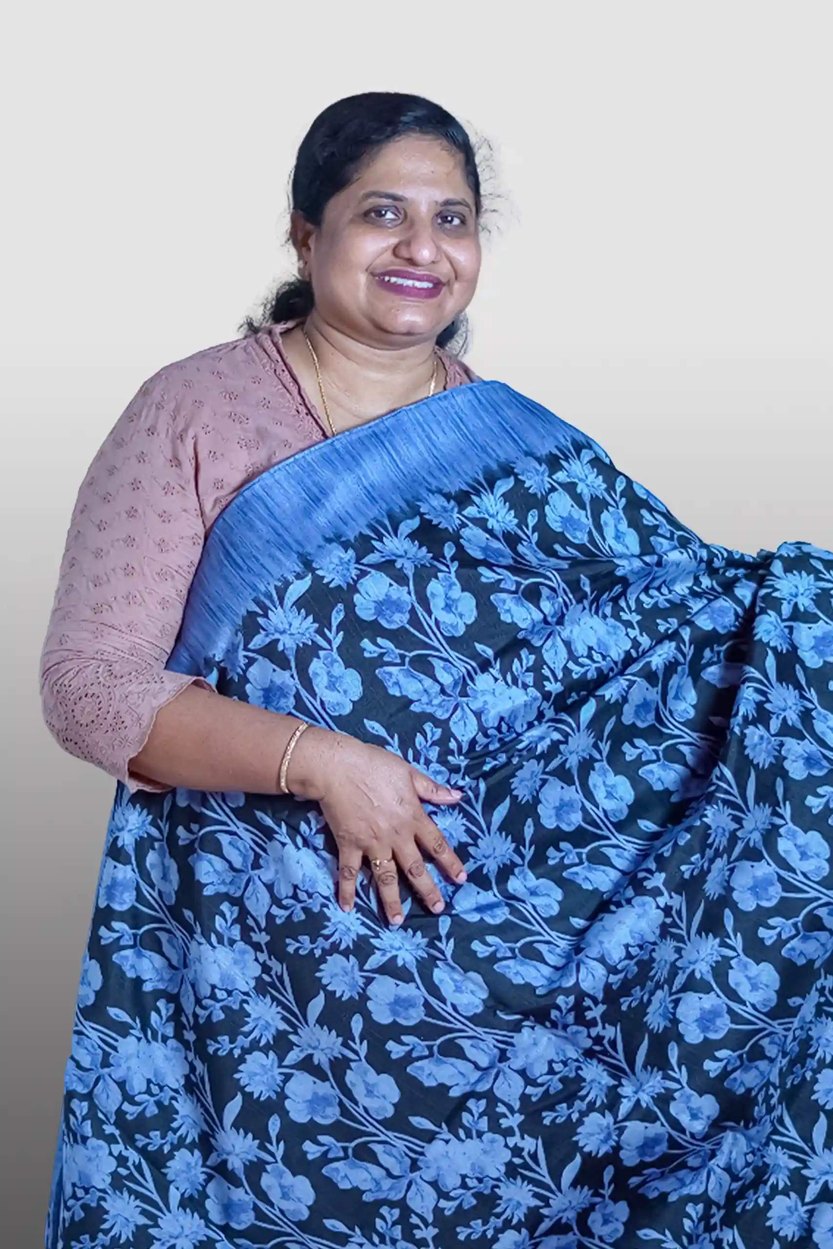 Semi Silk with Floral Prints (GVS 4144)