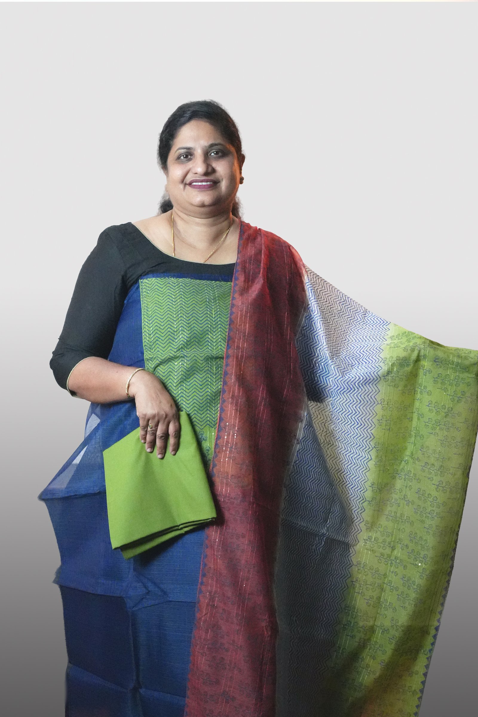 Noil Kotha With Block Printed Yoke (GVD 2224)