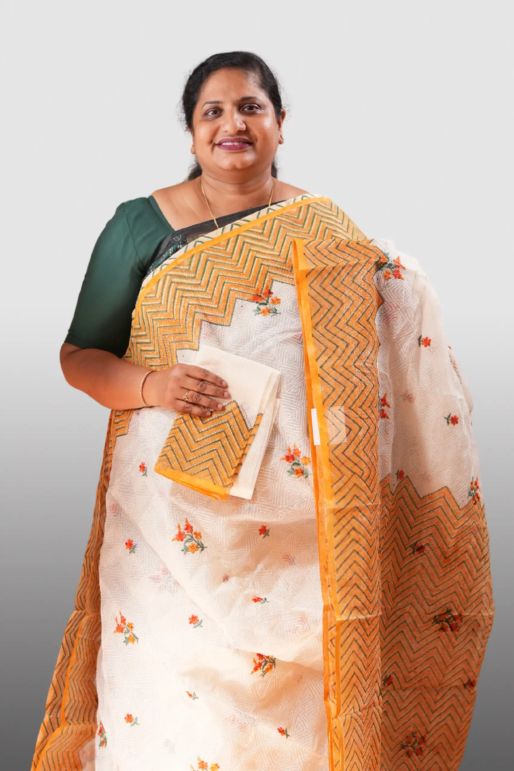 Tepchi kota With Block Prints And Thread Work (GVS 4307)