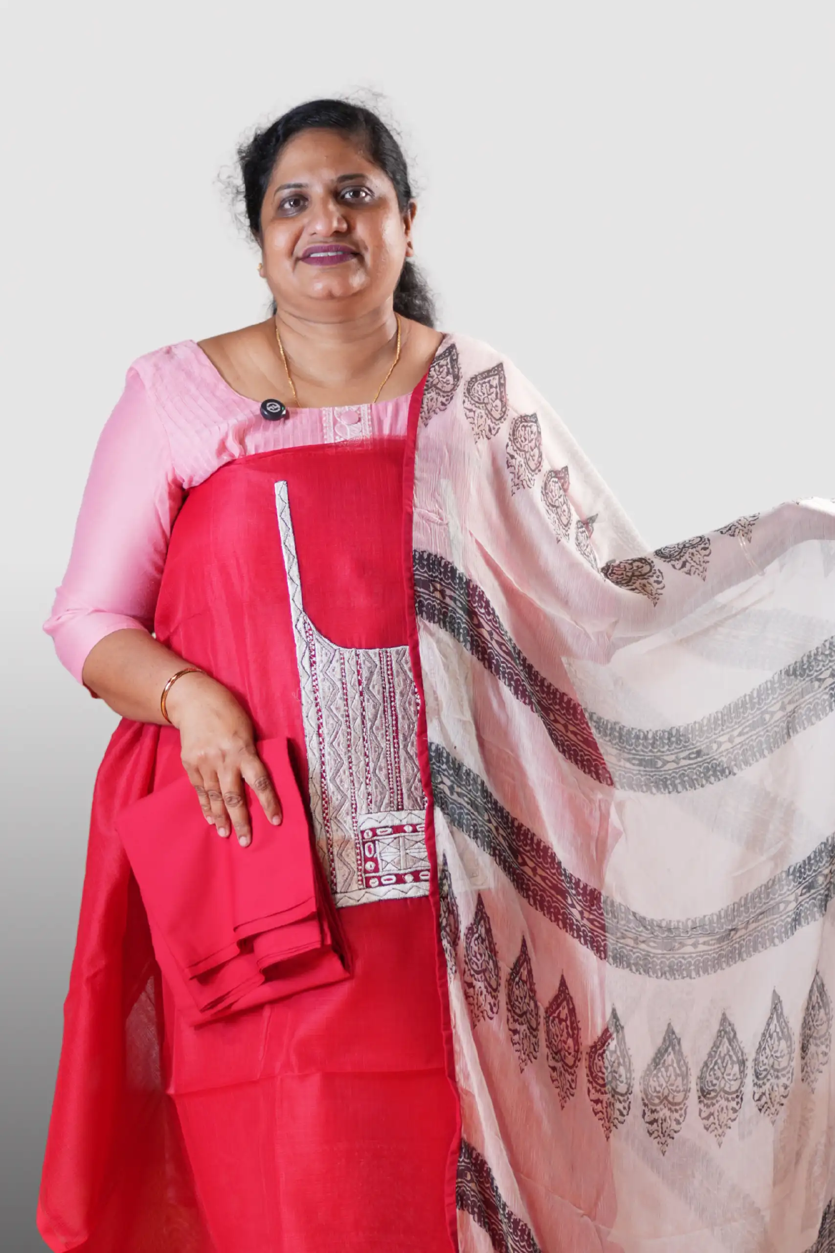 Noil Kota With Embroidered Yoke ( GVD 2209)