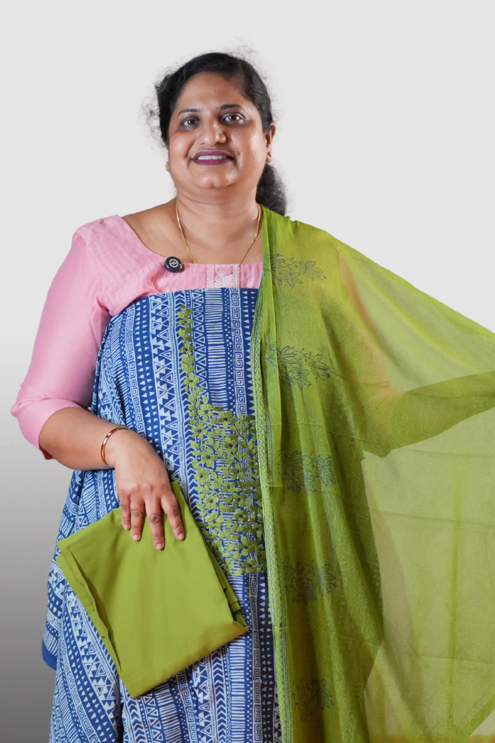 Handloom Cotton With Embroidered Yoke (GVD 2230)