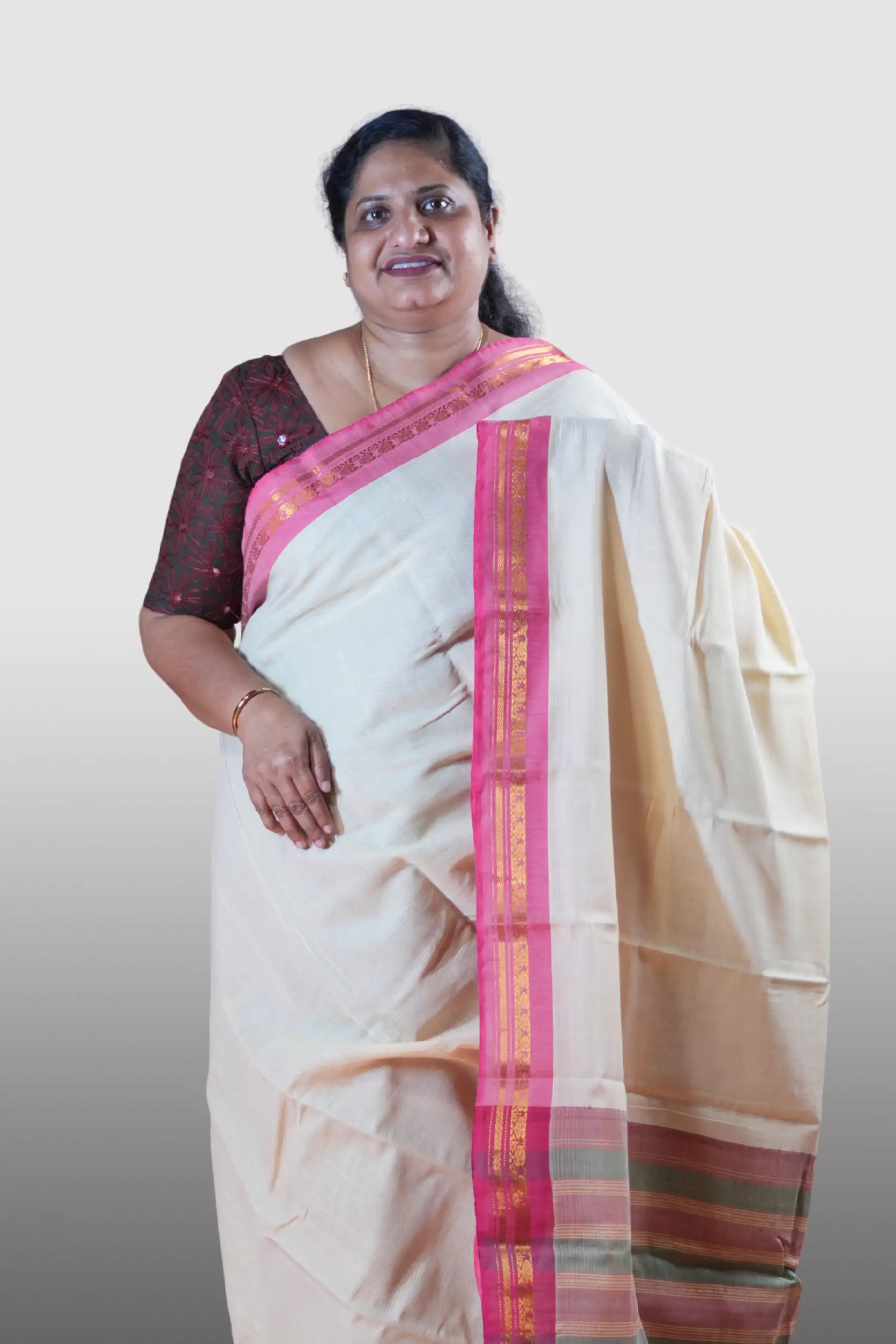 Handloom Gadwal Cotton Saree (GVS 1701)
